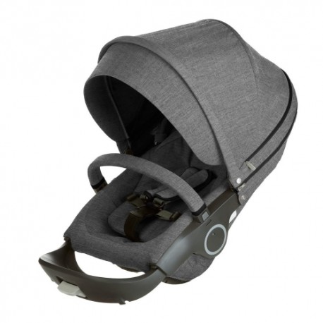 Stokke Crusi And XPlory Seat (Hood With Visor And Baby Pad) – Black Melange