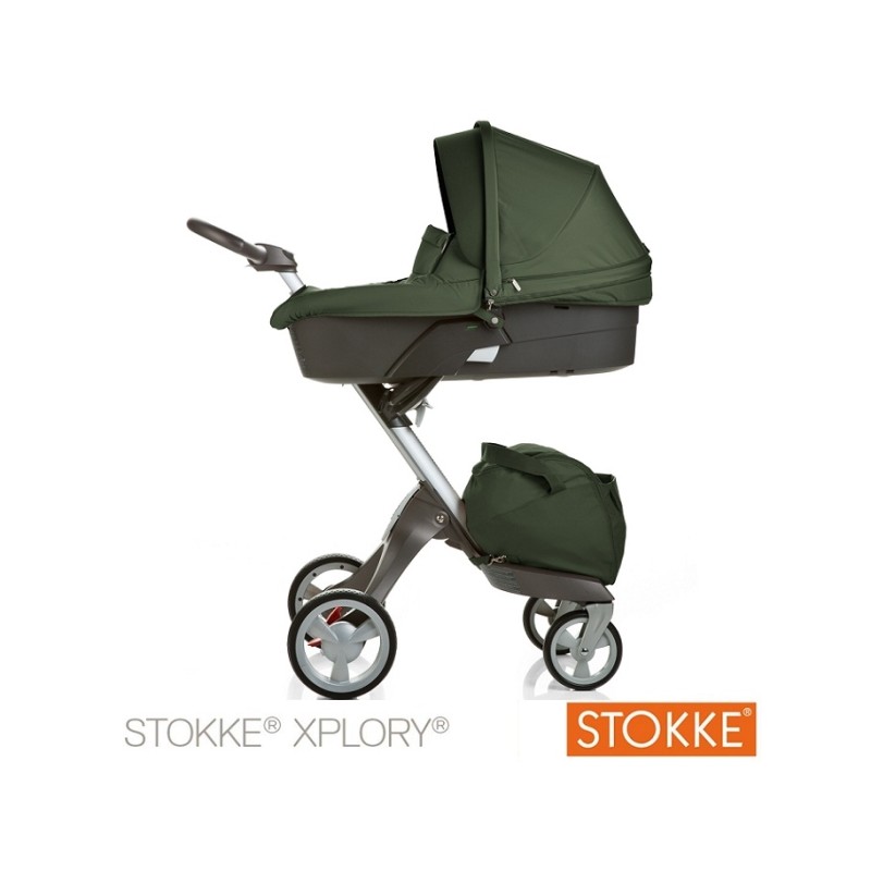 dark green pram